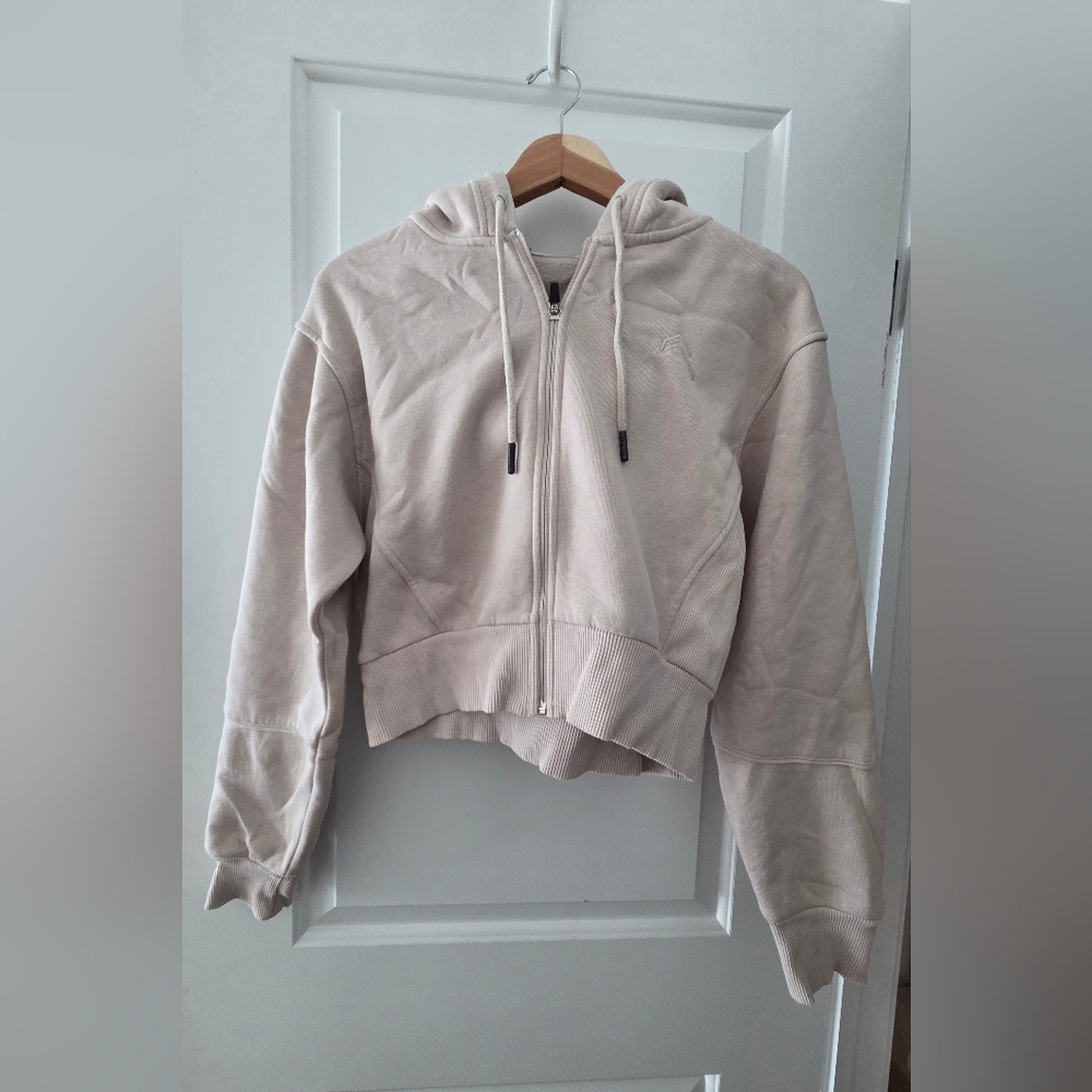Oner Active Classic Lounge Cropped Zip Through Hoodie| Sand | M